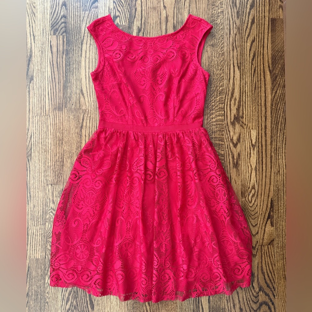 Maggy London Red Lace Dress